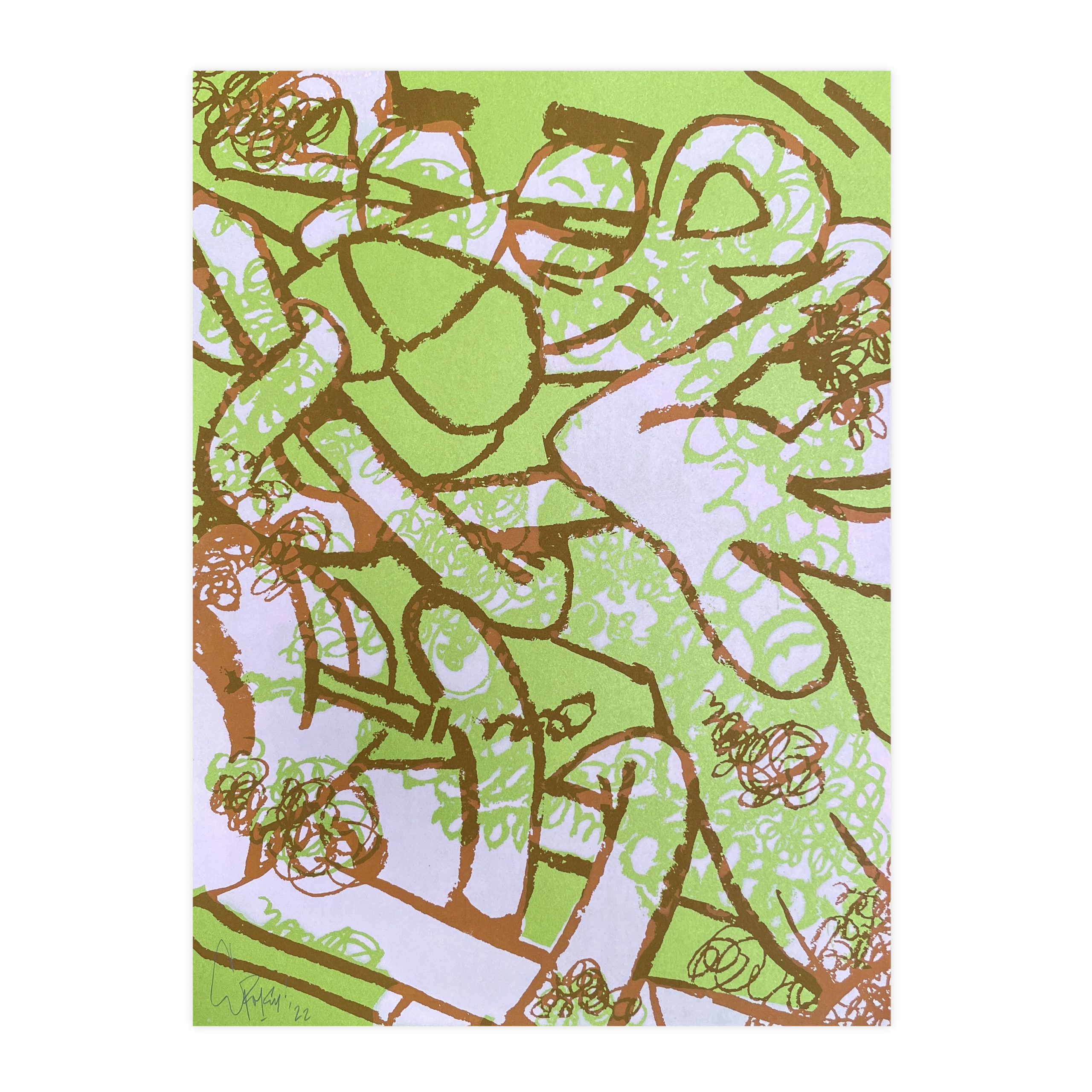 'Deconstructed Panther' Screen Print / Unique colorway Took It Easy©