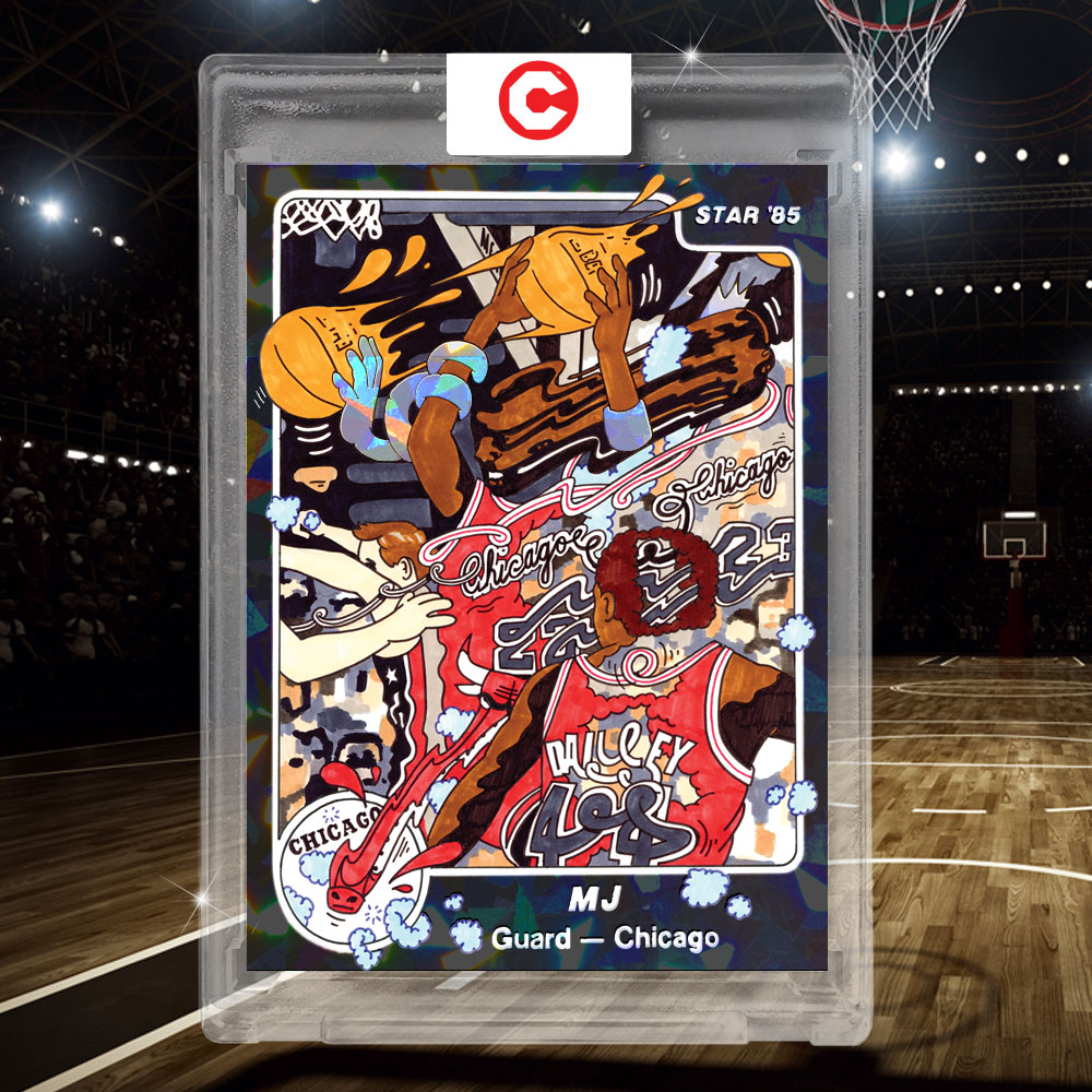 Collects® MJ Star 85 'Black Cat' Cracked Ice Foil Trading Card /10