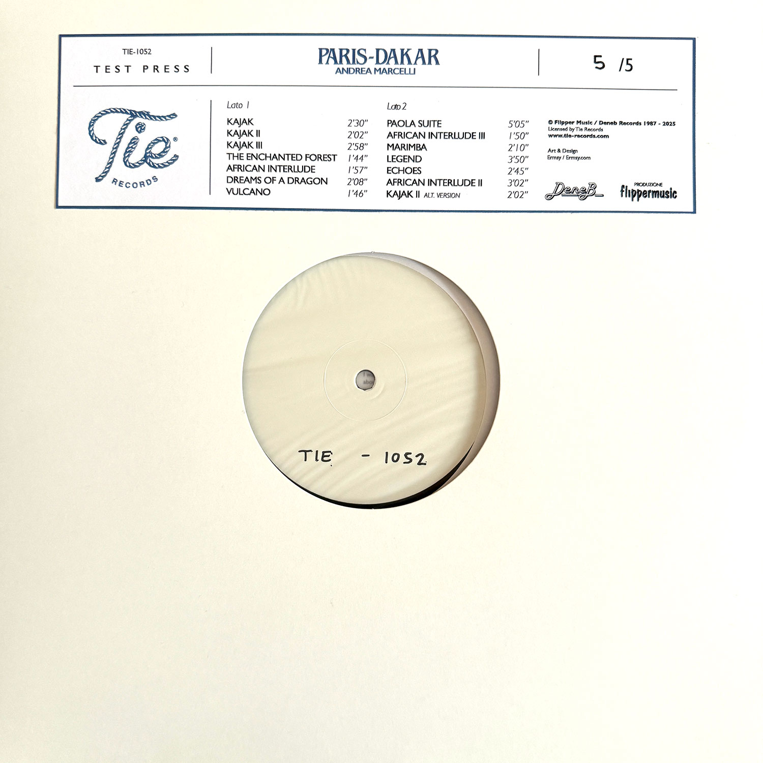 Andrea Marcelli – Paris Dakar LP - TEST PRESS /5