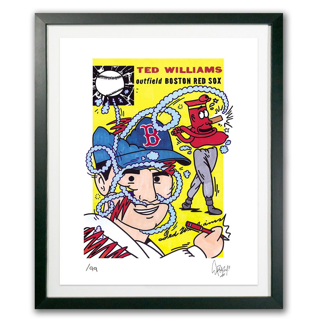 Topps Project 2020 / Ted Williams Rookie Card Framed Fine Art Print